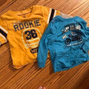 Carter's Yellow and Blue Long Sleeve Tees